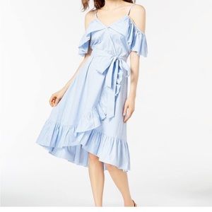 New wrap dress with glitter sleeve SHEIN